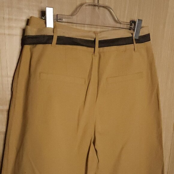 Who What Wear New Khaki Wide Leg Pants With Belt 2 - Picture 6 of 9